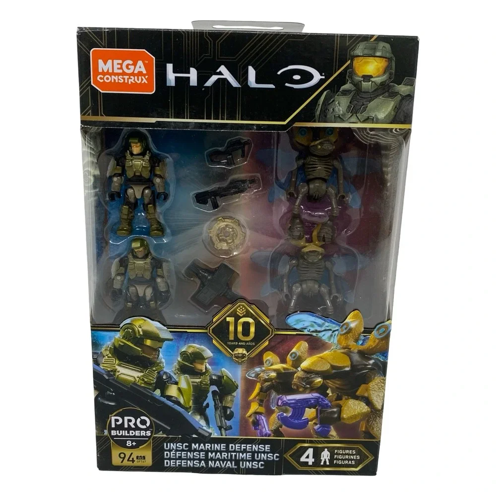 Mega Construx Halo UNSC Marine Defense GFT67 & Skyfire Exosuit GLB73 Set New